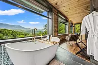 windows to the mountains is the perfect cabin for your honeymoon in the Smoky Mountains