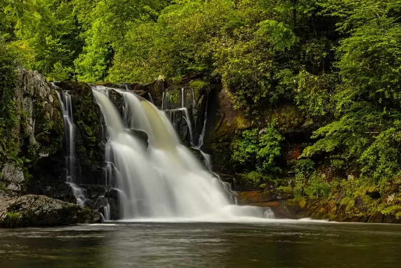 abrams falls is one of the top Smoky Mountains trails with waterfalls