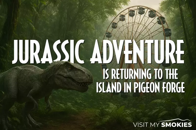 jurassic adventure at the island in pigeon forge
