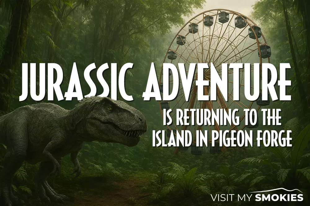 jurassic adventure at the island in pigeon forge