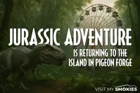 jurassic adventure at the island in pigeon forge