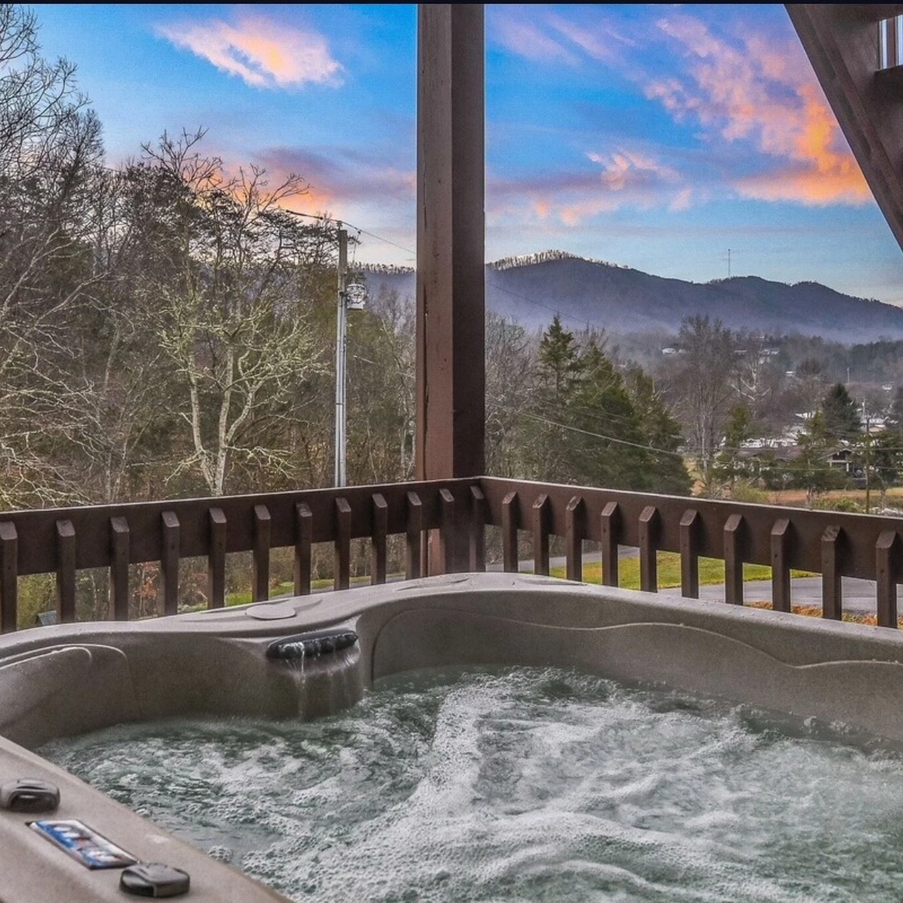 View from the jacuzzi on lower deck