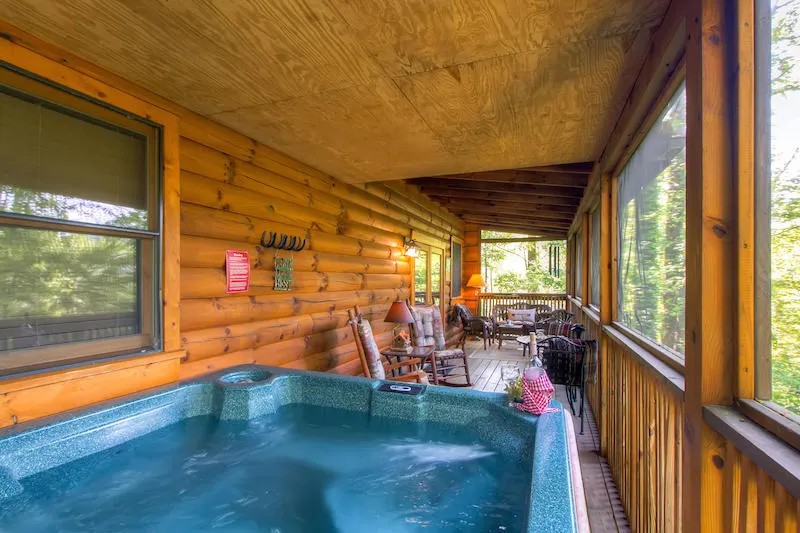 Hot Tub on Screen Back Deck