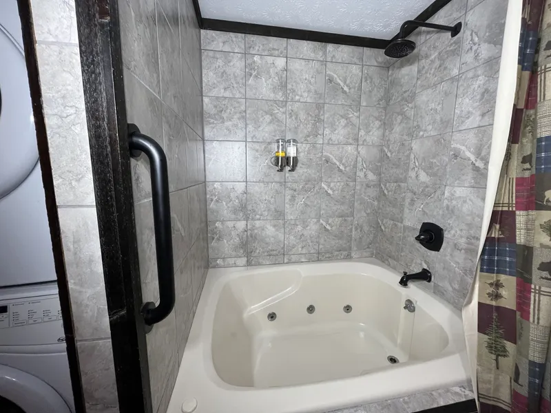 Bathe with the rain shower gently washing your troubles away.