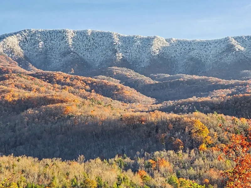Zoomed in view from the deck of Gatlinburg Landing