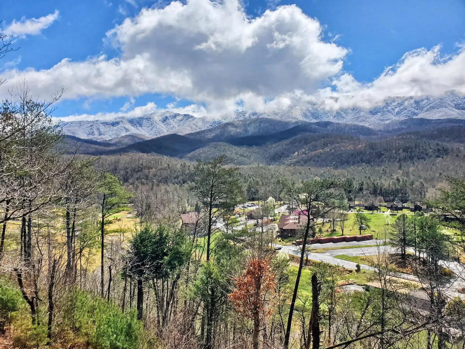 View from the covered deck at Gatlinburg Landing