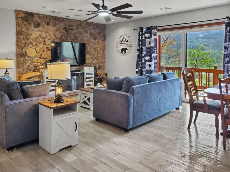 View of the living area at Gatlinburg Landing