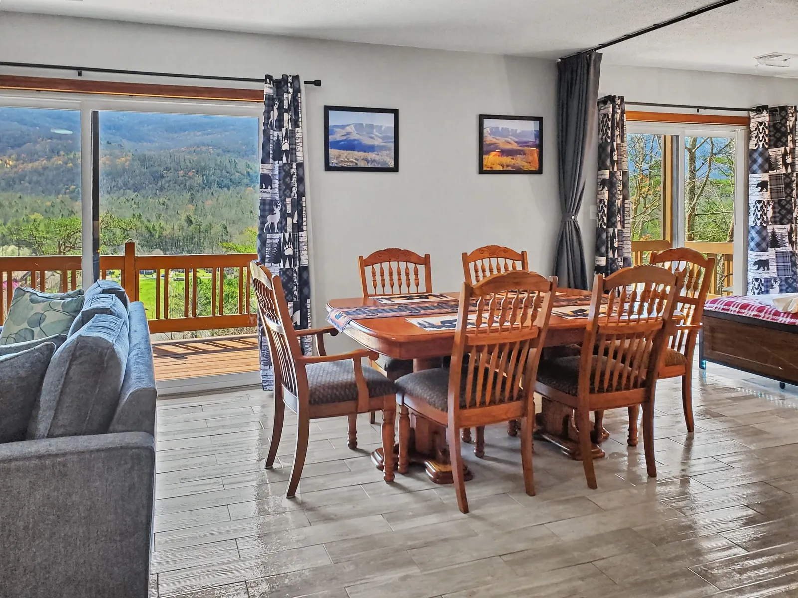 View of the dining area