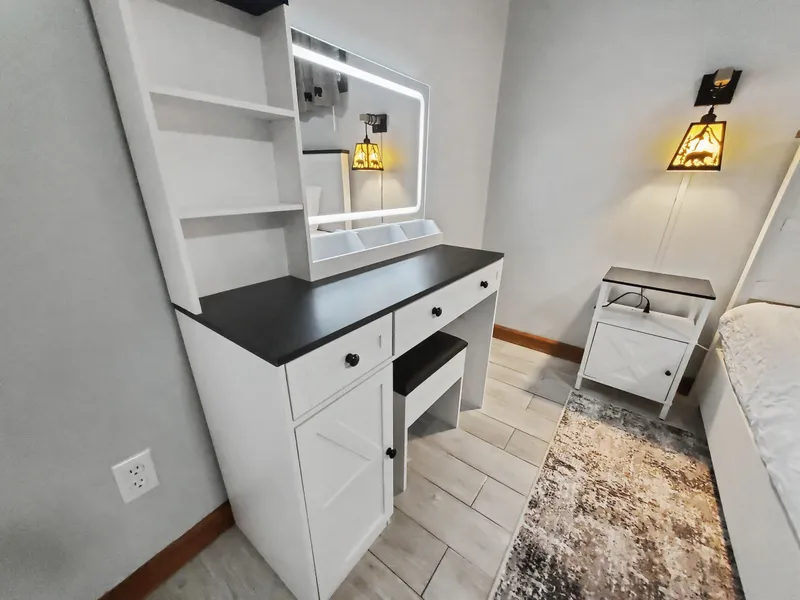 Makeup station in the master suite of Gatlinburg Landing