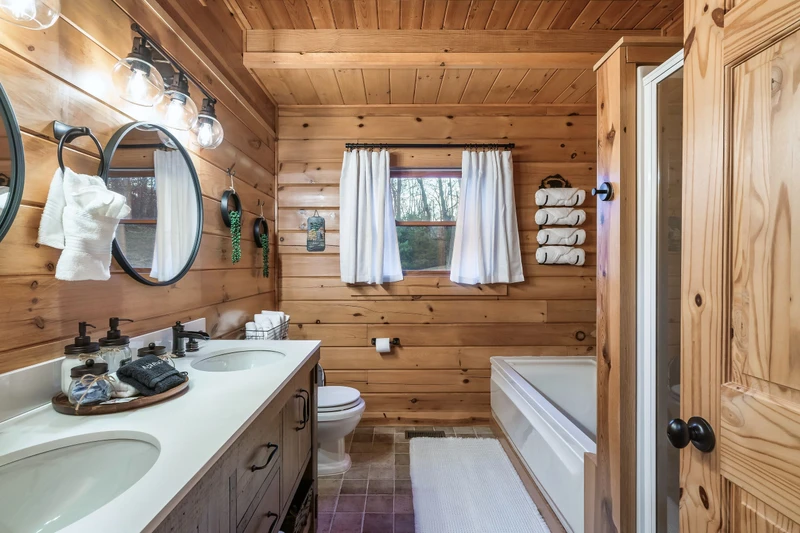 Relax in the jetted tub or refresh in the walk-in shower.