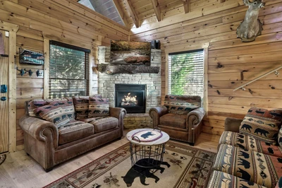 Cozy Living Room with fireplace