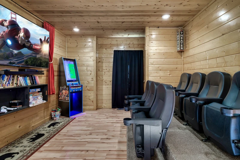 Theater & Arcade in the game room