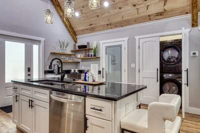 Mountain Lake Home fully furnished kitchen and washer and dryer