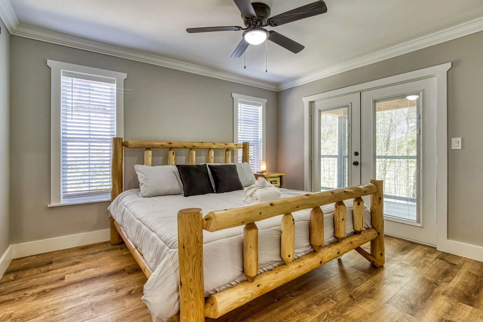 Mountain Lake Home bedroom with king size bed