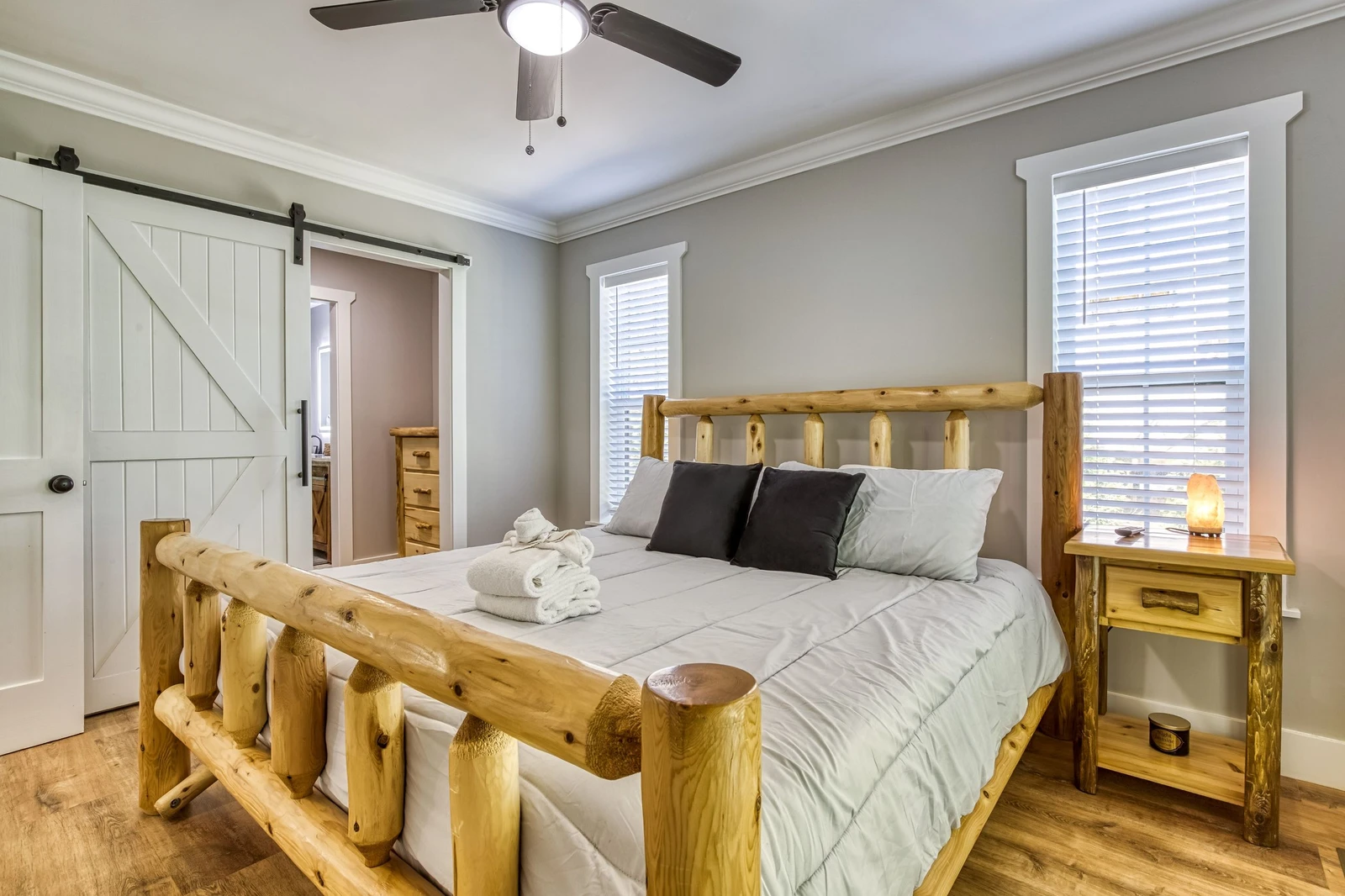 Mountain Lake Home bedroom with king size bed