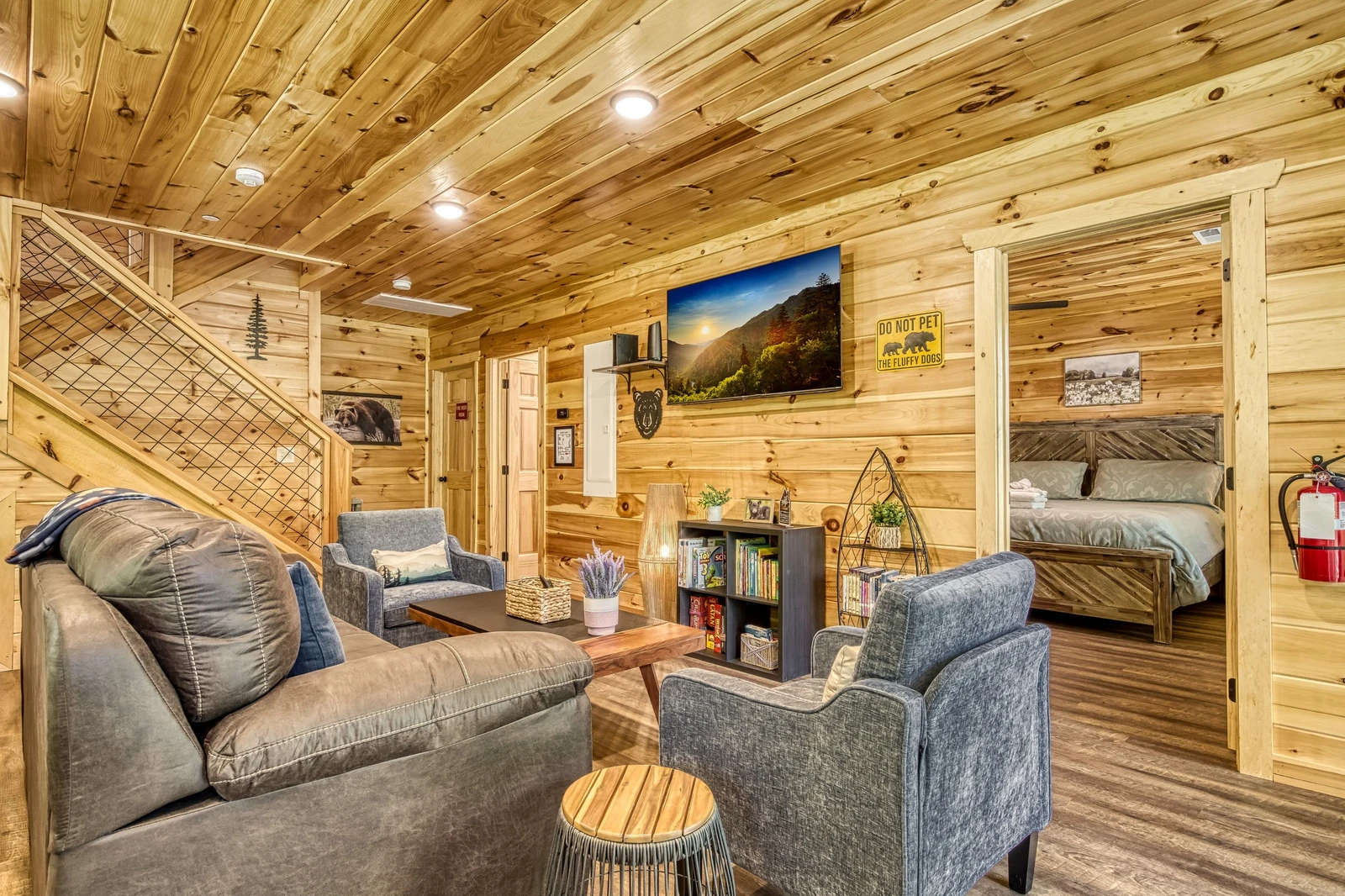 Mountain Memories lower level game room