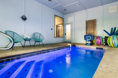 Spacious indoor heated pool perfect for year round enjoyment