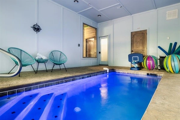 Spacious indoor heated pool perfect for year round enjoyment