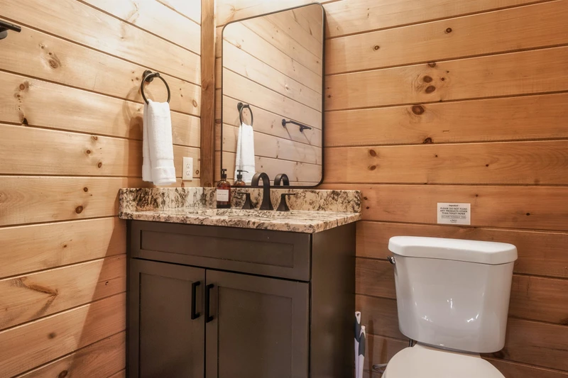 Half bath in pool room