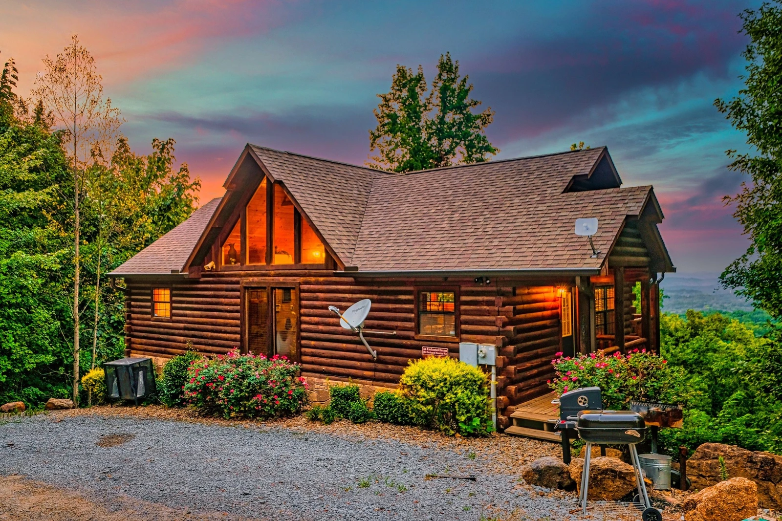Front view of cabin