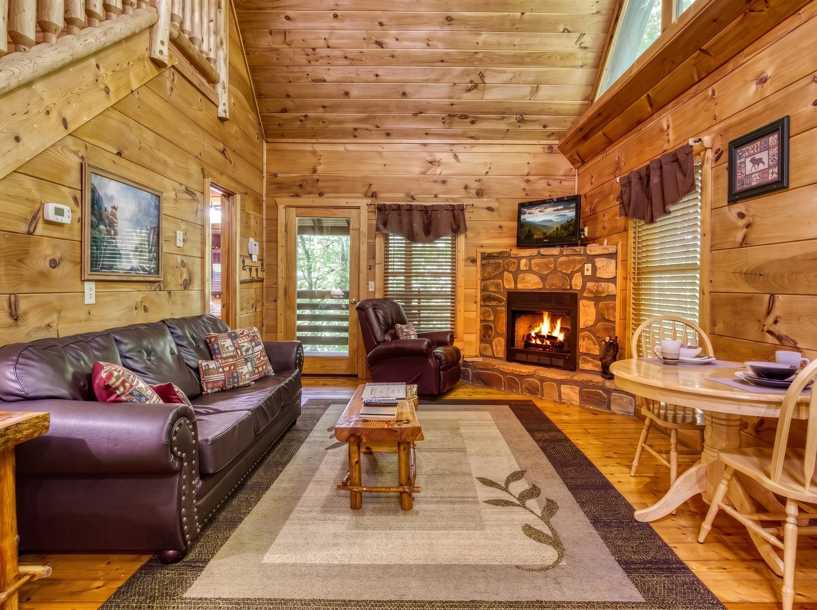 Living Room Naughty Pines Pigeon Forge Cabin Rental