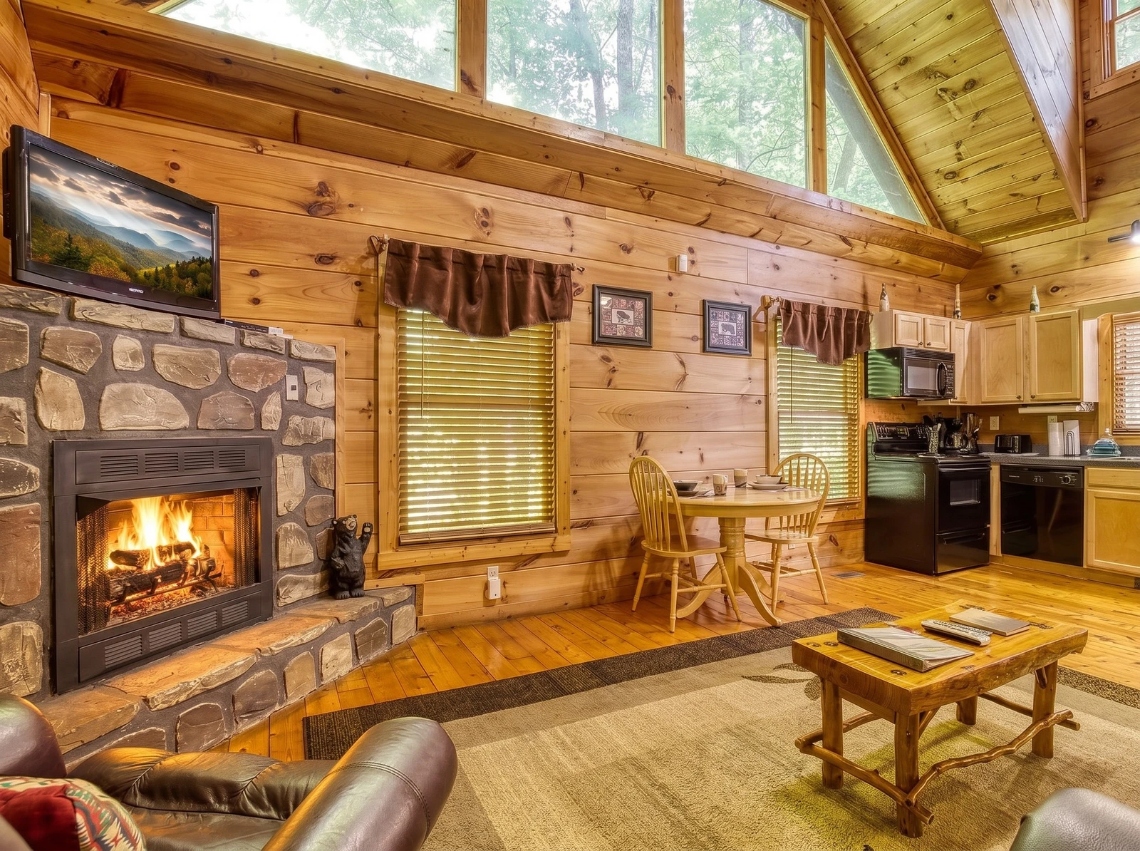 Gas Fireplace Pigeon Forge Cabin Rental