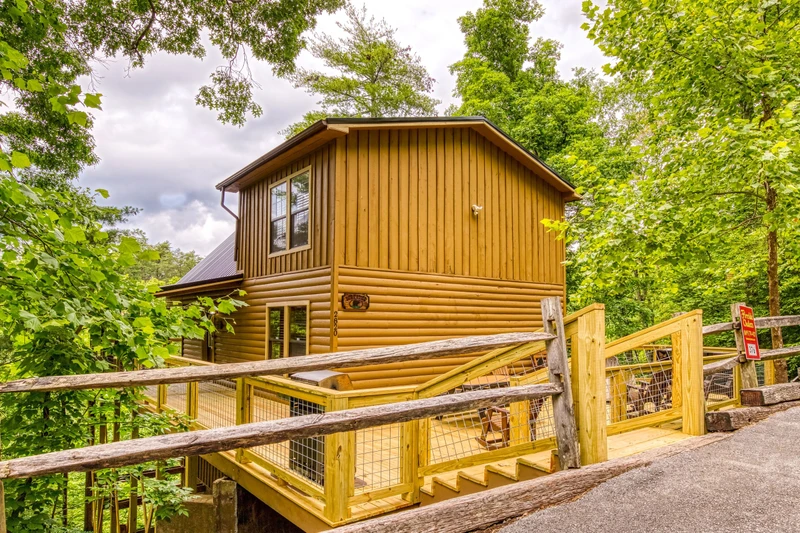 Bearadise Mountain Lodge entry deck