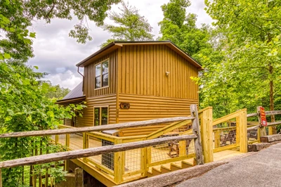 Bearadise Mountain Lodge entry deck