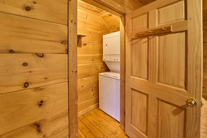 There is a washer/dryer combo right off of the primary bedroom.  There is a courtesy supply of laundry pods for your use.