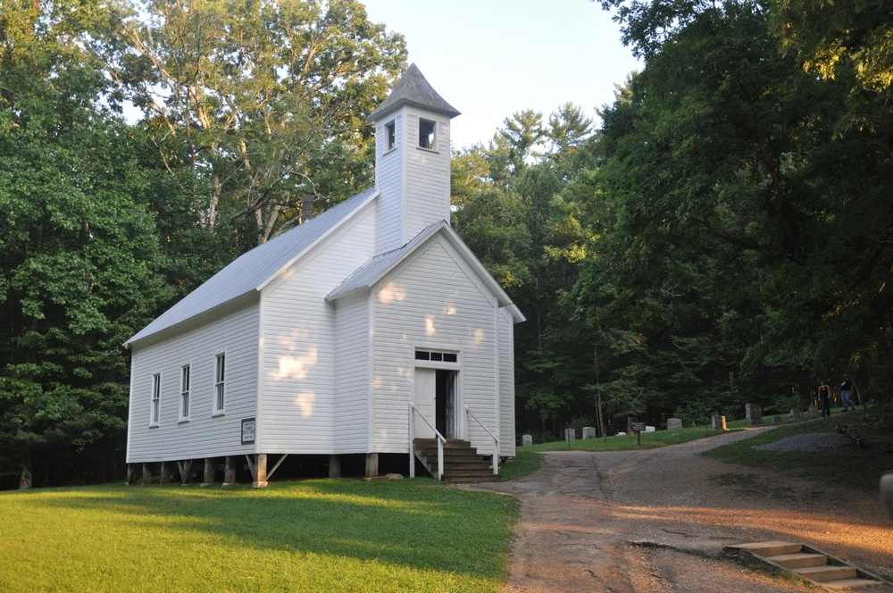 missionary baptist church in Cades Cove is one of the best things to do in the Smoky Mountains