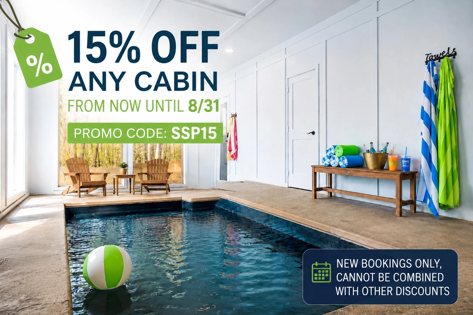 Property image, Interior, of Smoky Poolside Chalet