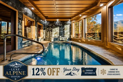 Luxe Alpine Haven Cabin and Spa