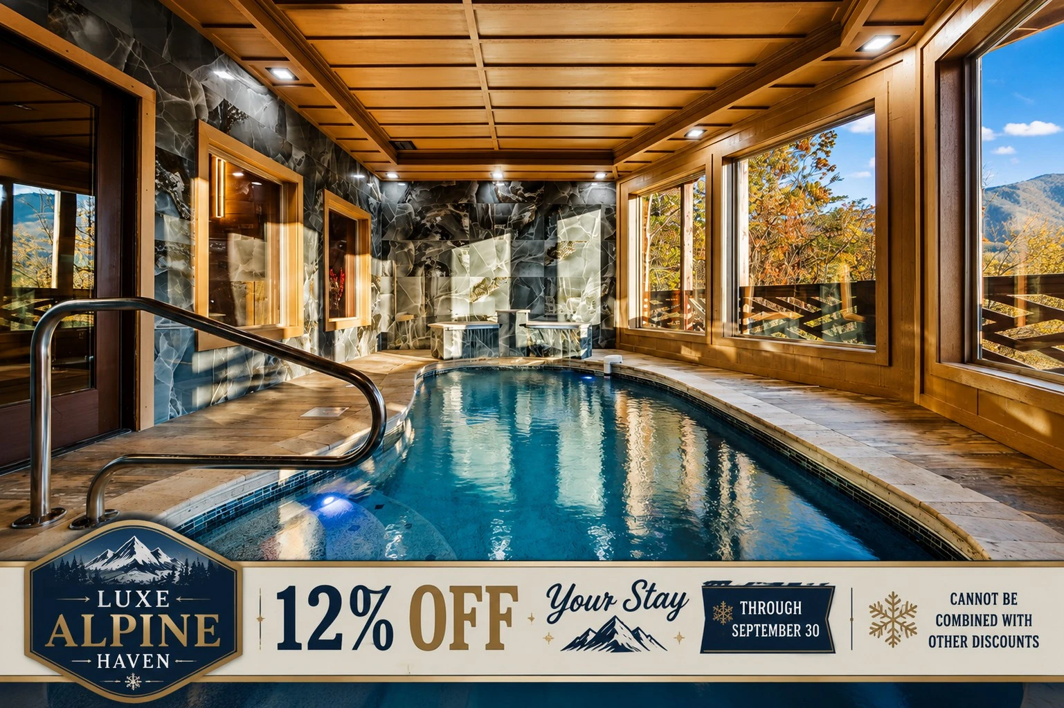 Property image, Exterior, of Luxe Alpine Haven Cabin and Spa