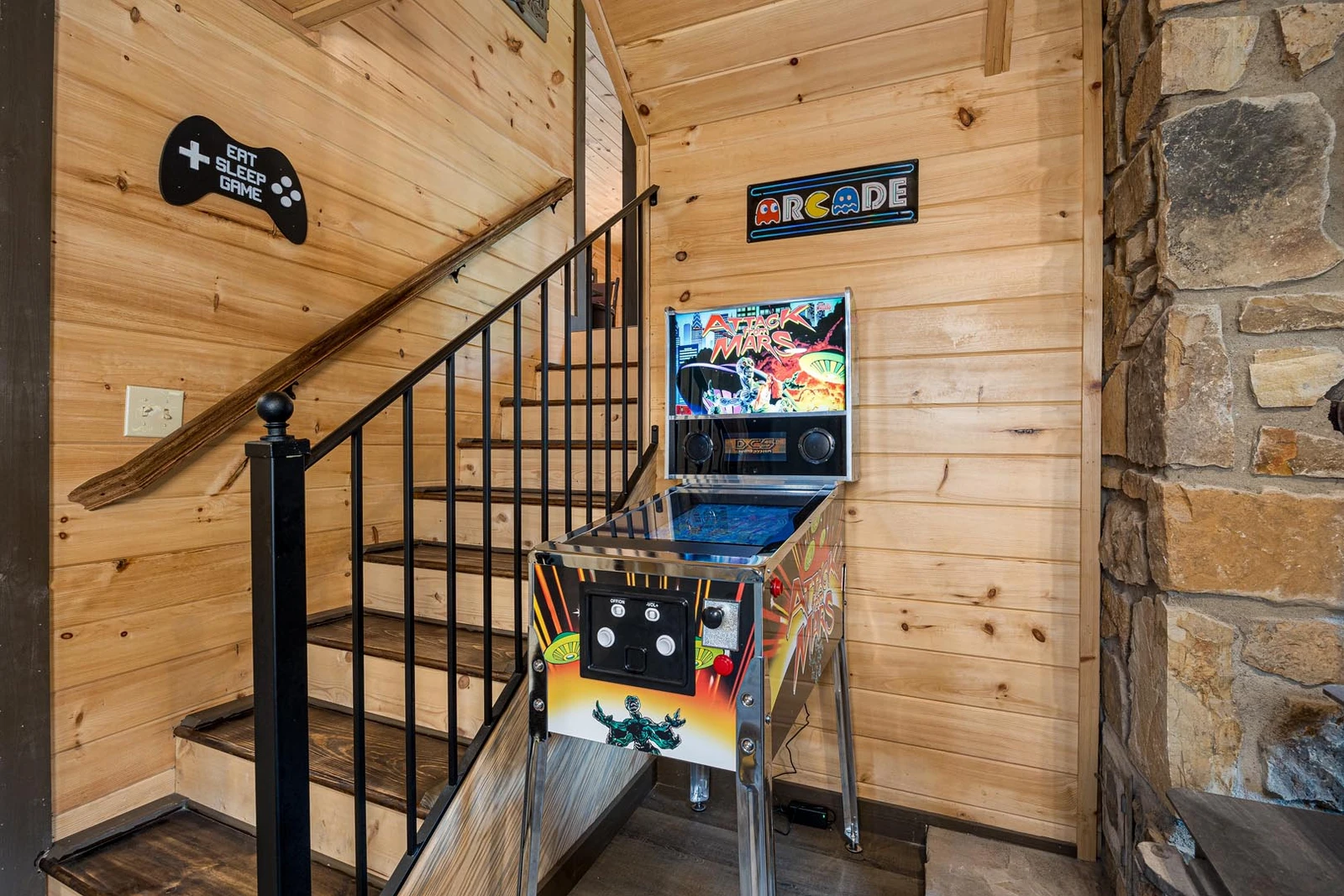 Pinball machine at your cabin in the Smokies.
