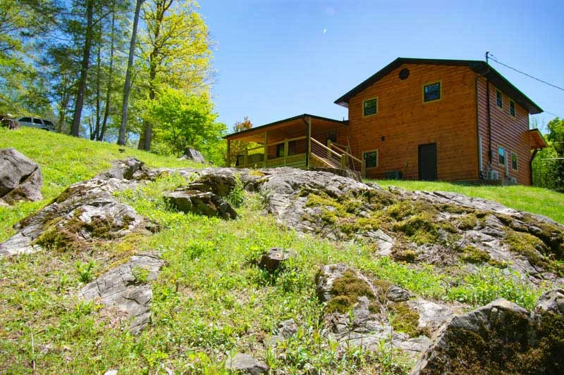 Rock croppings at your Smoky Mountains cabin.
