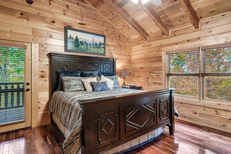 One of several large cabin beds.