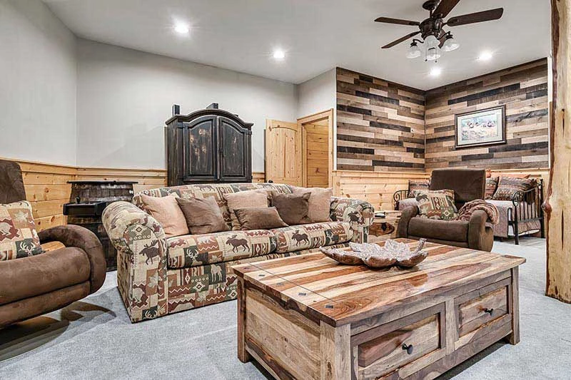 Downstairs lounge seating, great for alone time.