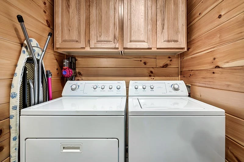Pack light with the in-cabin washer and dryer.