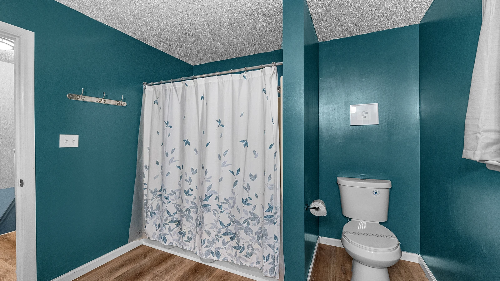 A relaxing tub and shower combo.