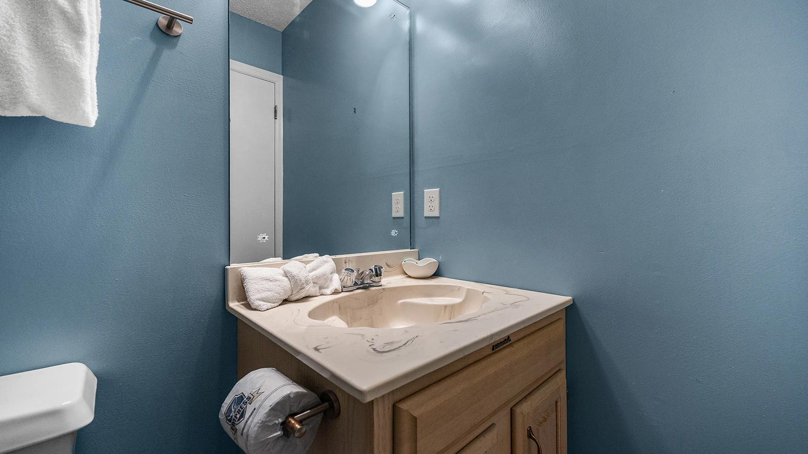 One of two bathrooms at your chalet in the Smokies.