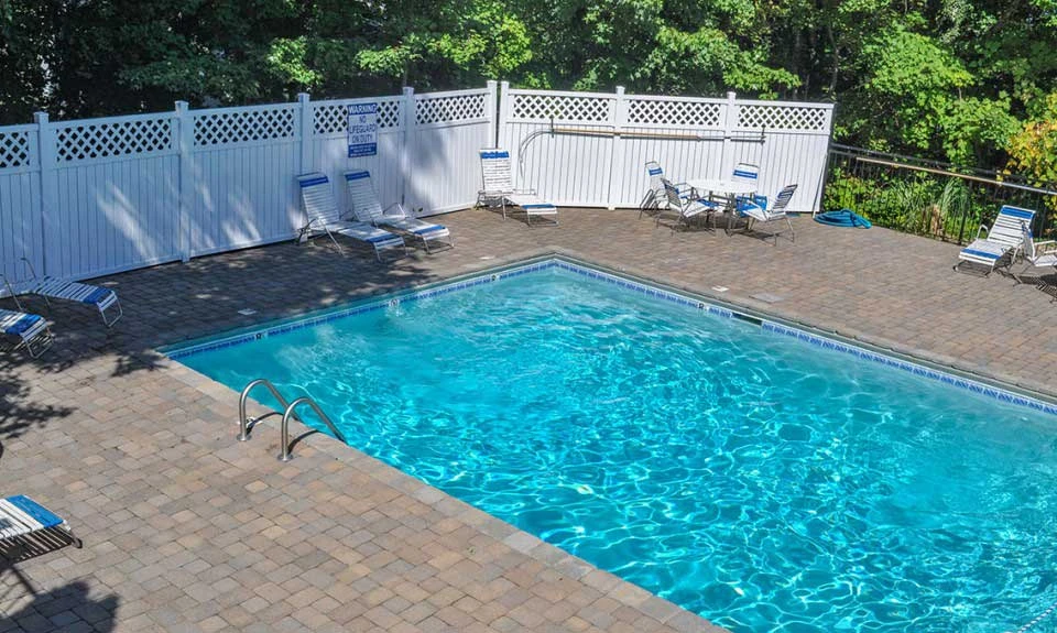 Another photo of one of Chalet Village's 3 swimming pools.