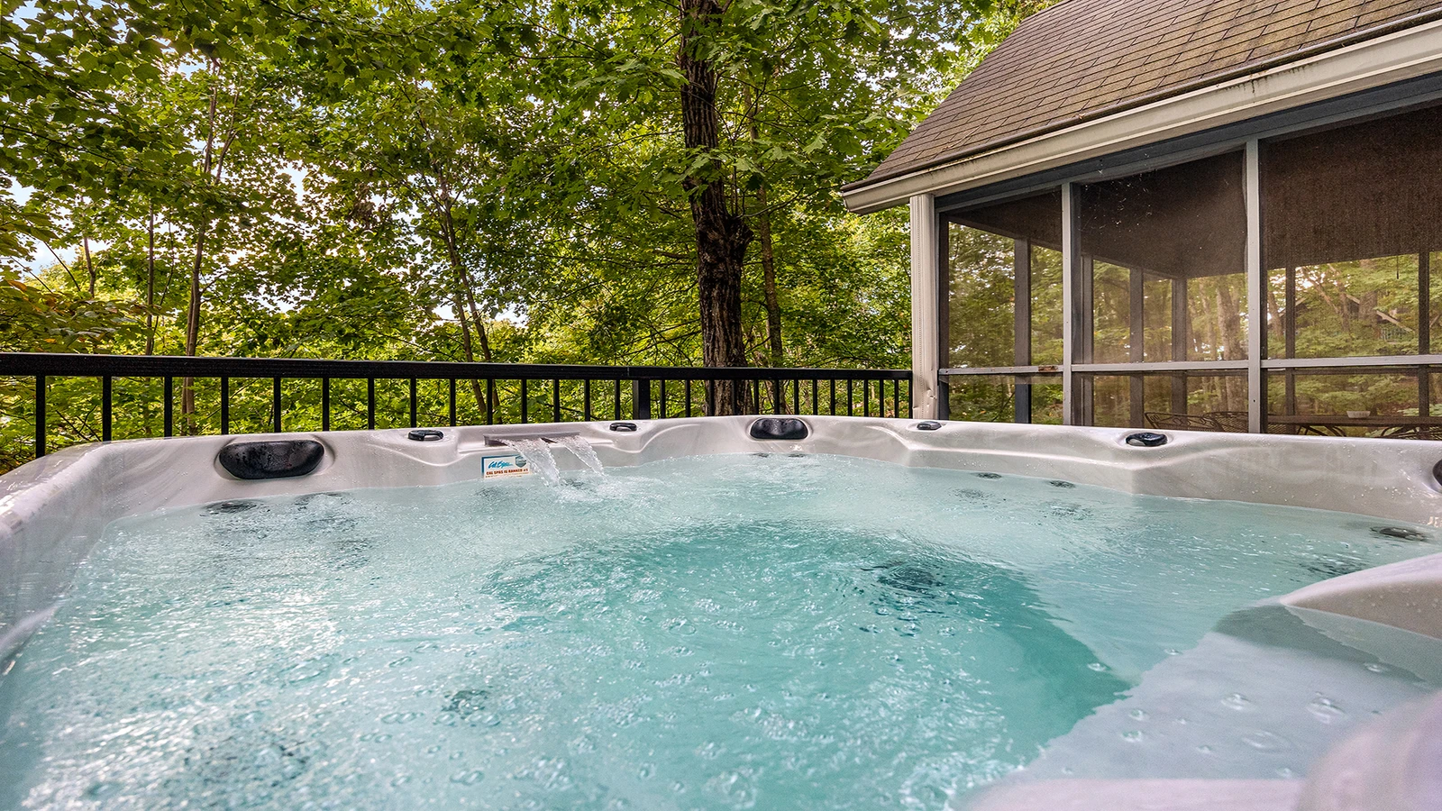 Family sized hot tub at your chalet in Gatlinburg's Chalet Village.