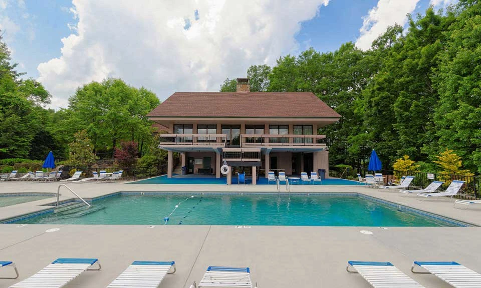 The 2nd of three pools available for your use while staying in Chalet Village Gatlinburg.