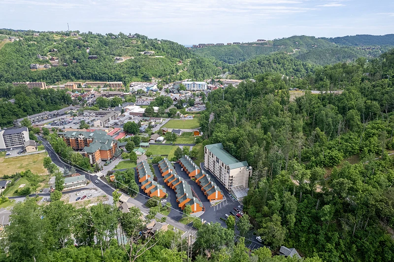 Arial view of Gatlinburg Towers Condos-2.