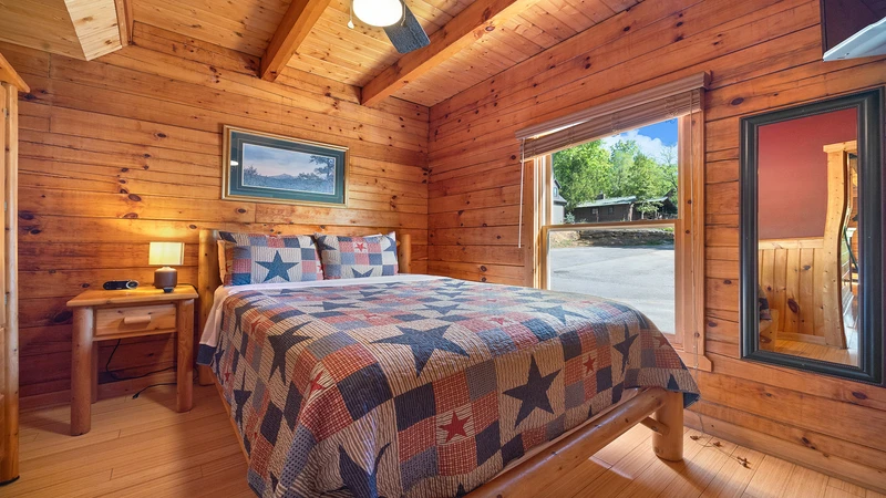 Second bedroom at your cabin retreat in the Tennessee Smoky Mountains.