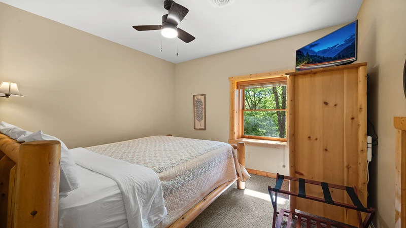 First of four bedrooms at your cabin in the Smokies.