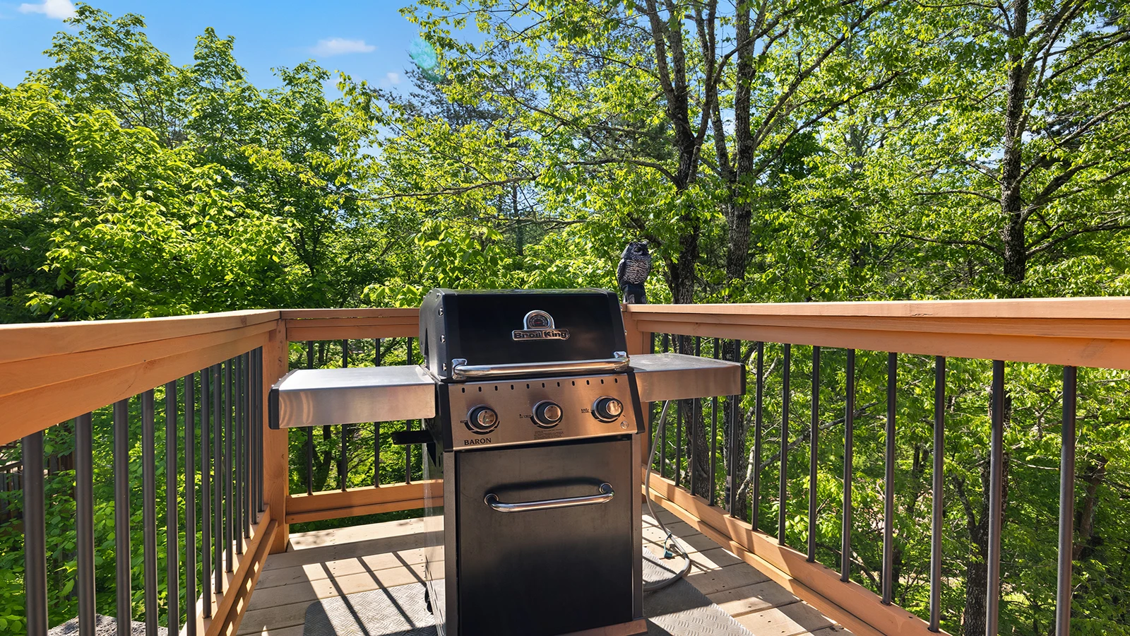 Large capacity outdoors gas grill. 