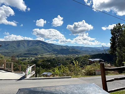 Smoky Mountain views from the desck of Kiss The Moon.