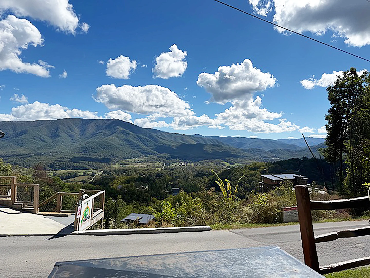 Smoky Mountain views from the desck of Kiss The Moon.