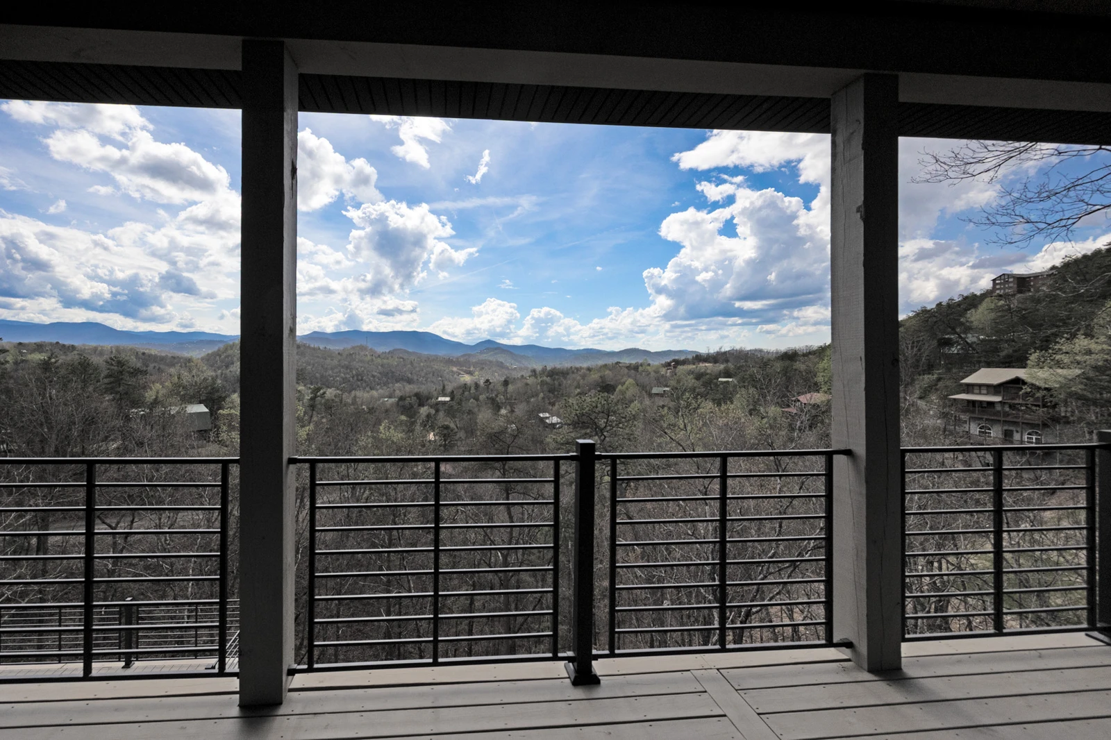 Fantastic views from the porch of your Smoky Mountains cabin rental.